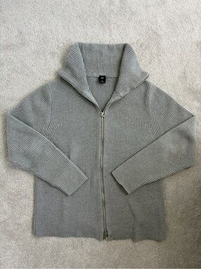 “GAP” - Ribbed Double Zip Sweater - Size Large